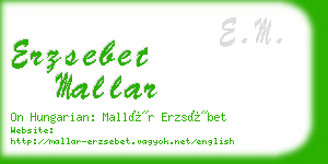 erzsebet mallar business card
